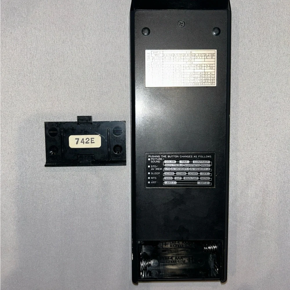 PIONEER CU-SD007 Remote Control Unit SD-P401 SD-P501 VCR Video Disc TV Volume